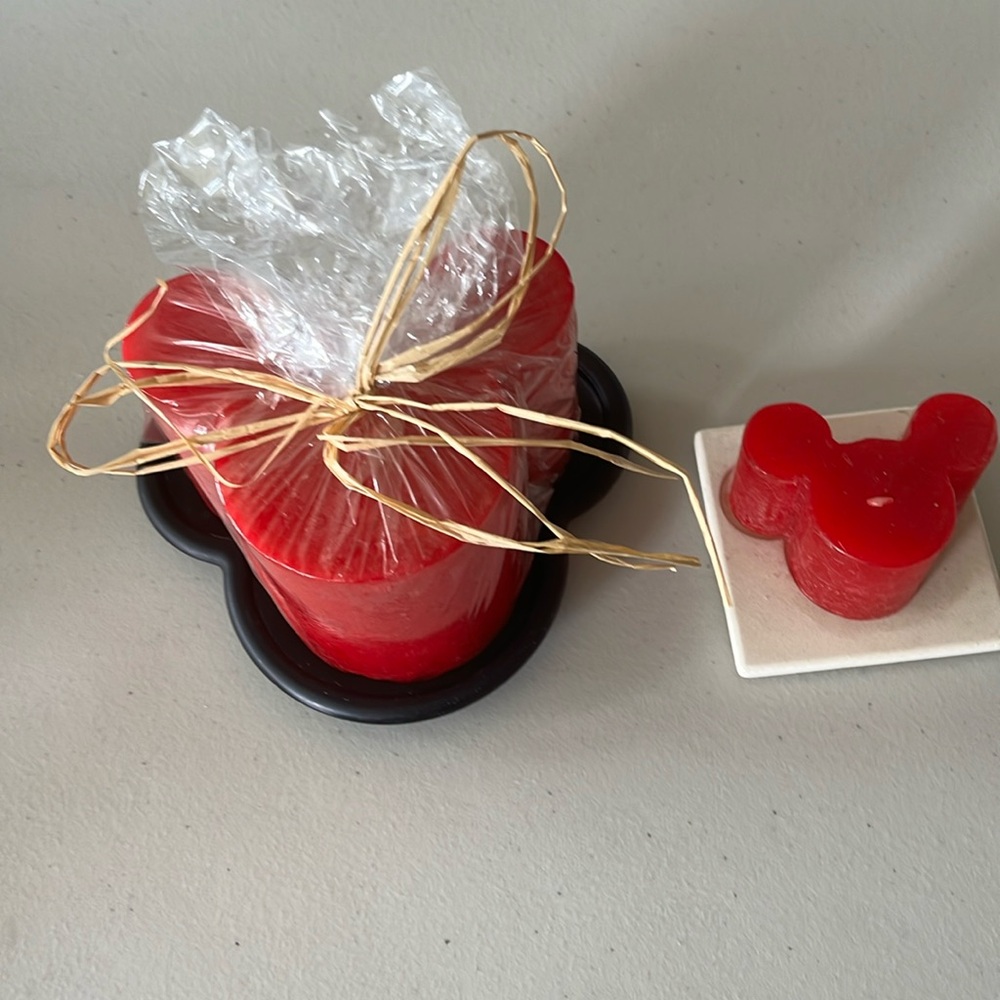 NWOT Disney Mickey Mouse candles- one large one and one small one